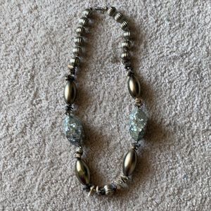 Vintage mixed lucite, bead, shell necklace